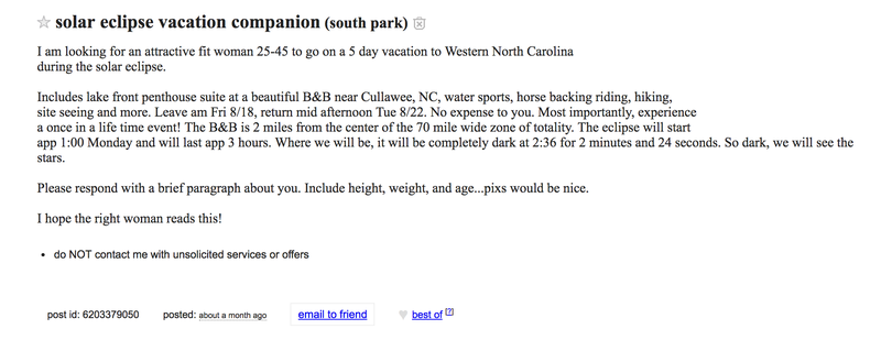 Image: Screen Shot via Craigslist